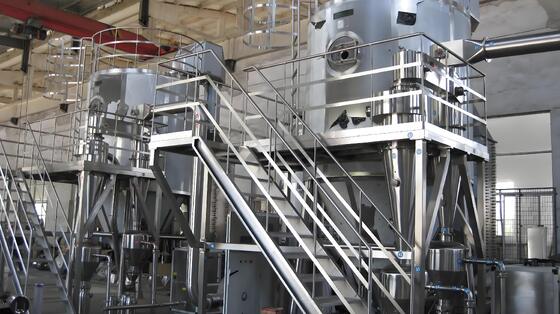 Υγιεινό Πολυλειτουργικό Βιομηχανικό Στεγνωτήριο Ψεκασμού LPG-50 Υψηλής Απόδοσης Εργασίας