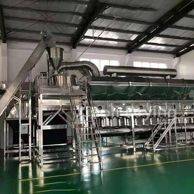 Στεγνωτήριο κρεβατιού με υγρό ζεστού αέρα για φαρμακευτικούς κόκκους