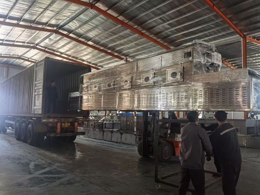 Ανοξείδωτου ζωνών συνεχής μηχανή στεγνωτήρων μεταφορέων αποστείρωσης μικροκυμάτων ξηρότερη
